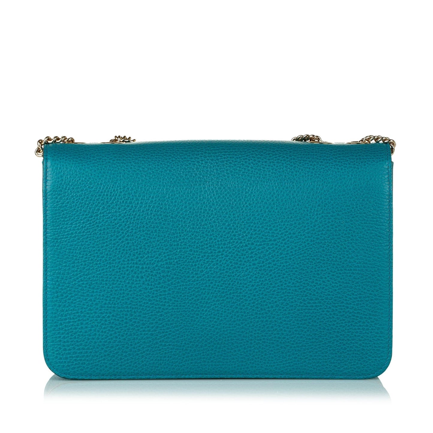 Gucci Interlocking G SHG Leather Calf Blue Medium Crossbody Bag