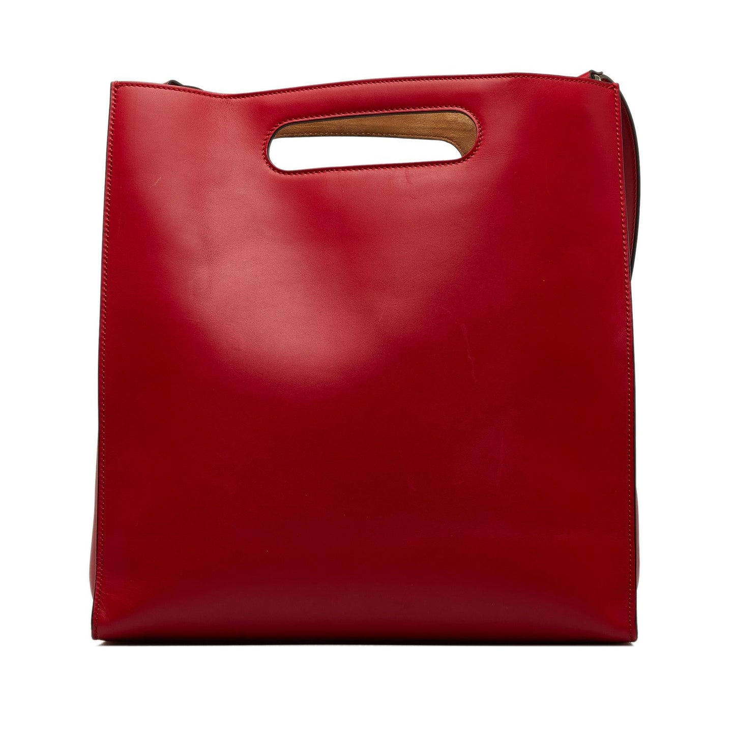 Gucci Embossed XL SHG-jnSovi Calf Red Medium Logo Tote Bag