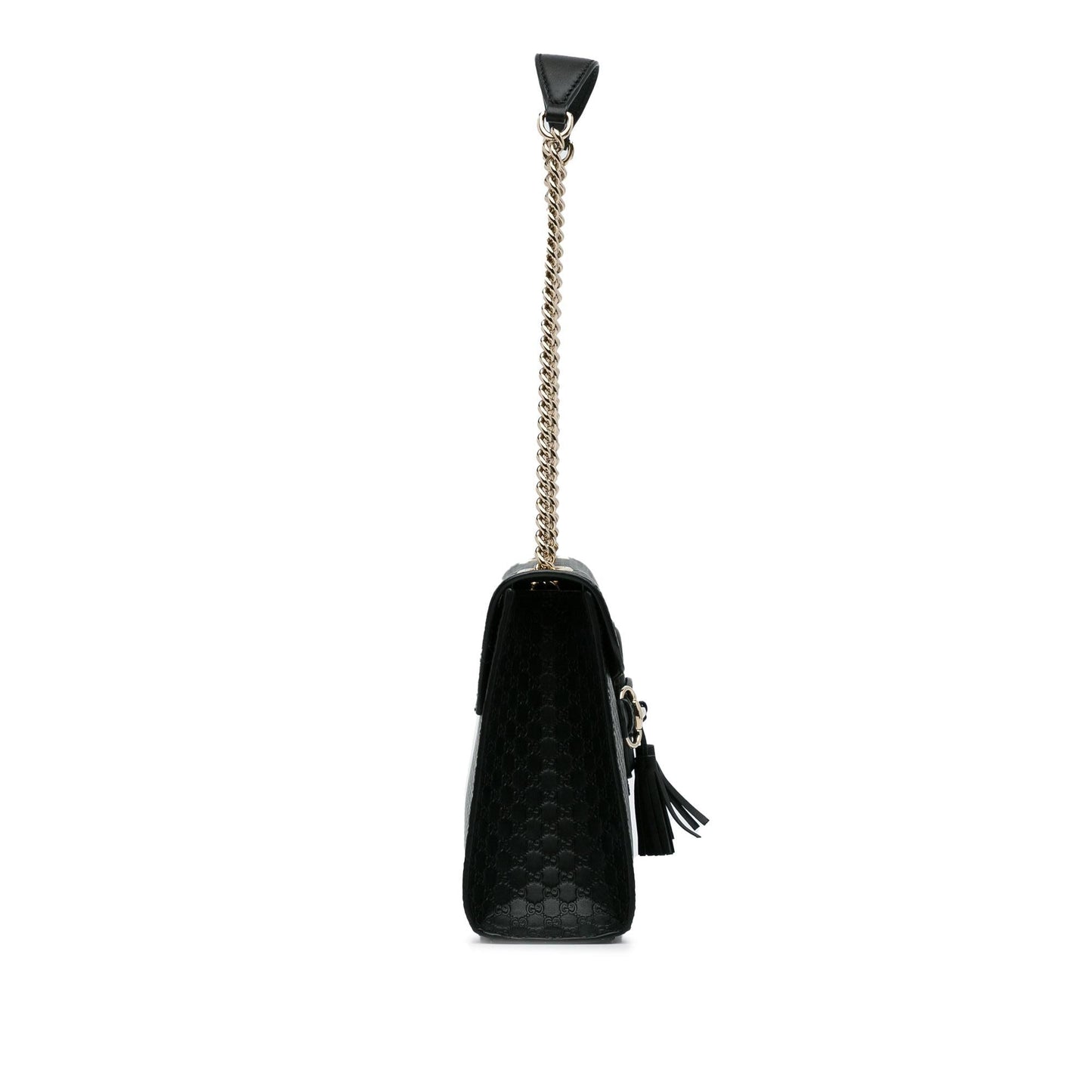 Gucci Microguccissima Emily SHG-l5AjPZ Calf Black Medium Shoulder Bag