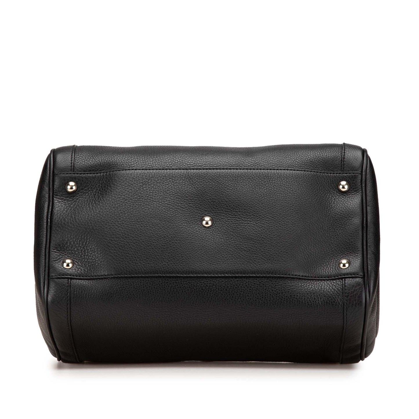 Gucci Pebbled Soho Boston Calf Calfskin Black Medium Satchel Bag