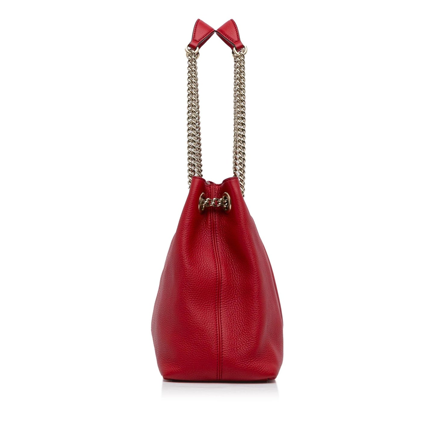 Gucci Soho SHG-xJCUXK Calf Red Medium Chain Tote Bag