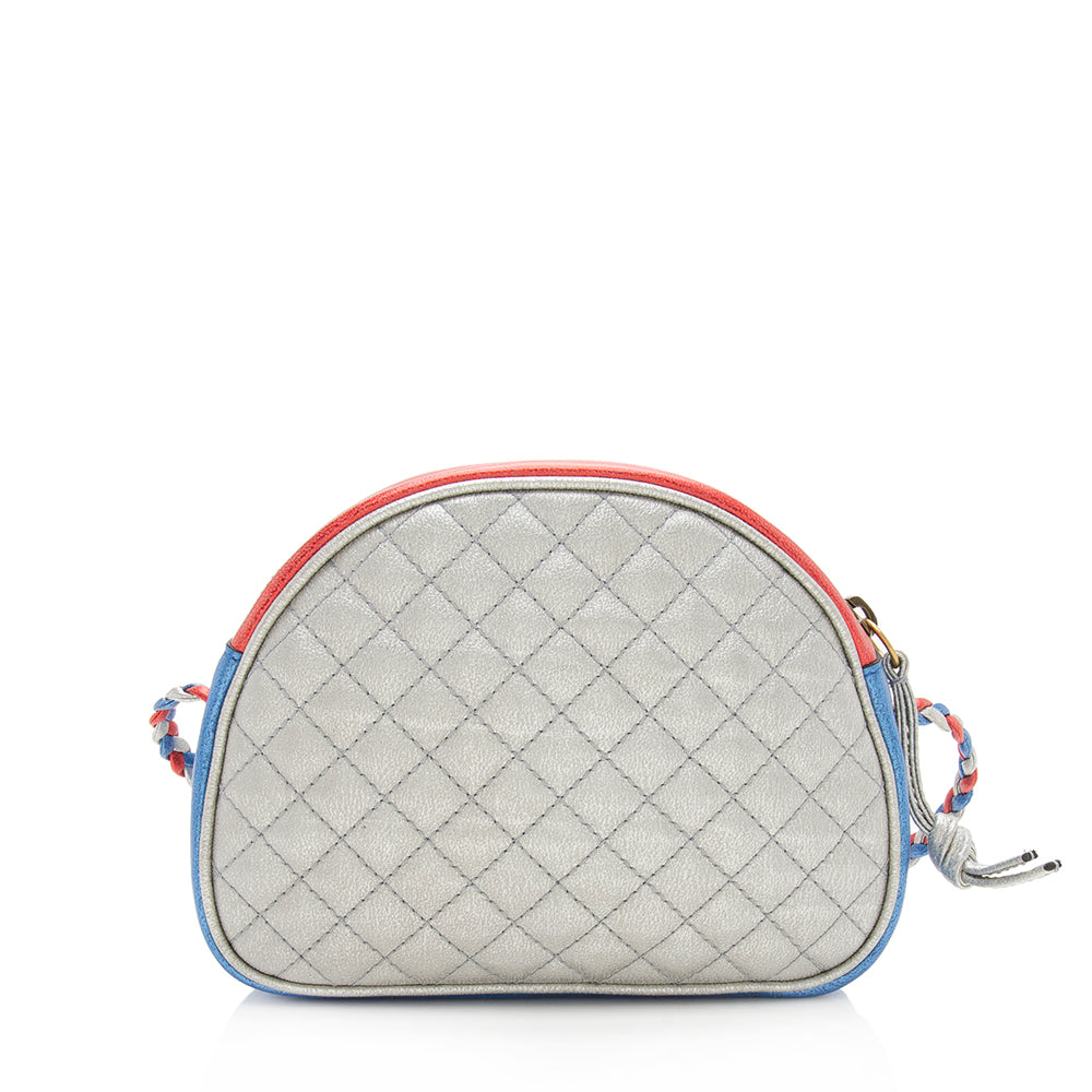 Gucci Metallic Trapuntata SHF Leather Lambskin Blue Red Crossbody Bag