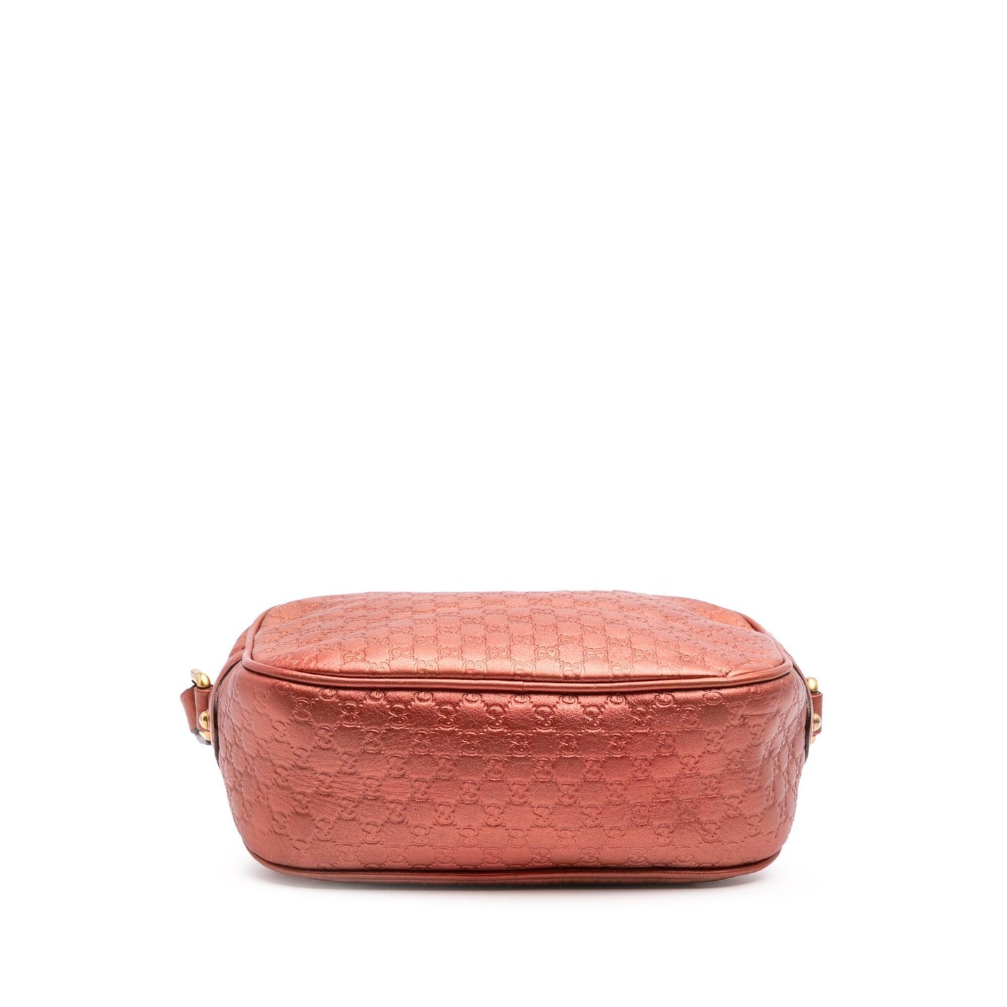 Gucci Metallic Microguccissima Sunshine Disco Camera Calf Orange Crossbody Bag