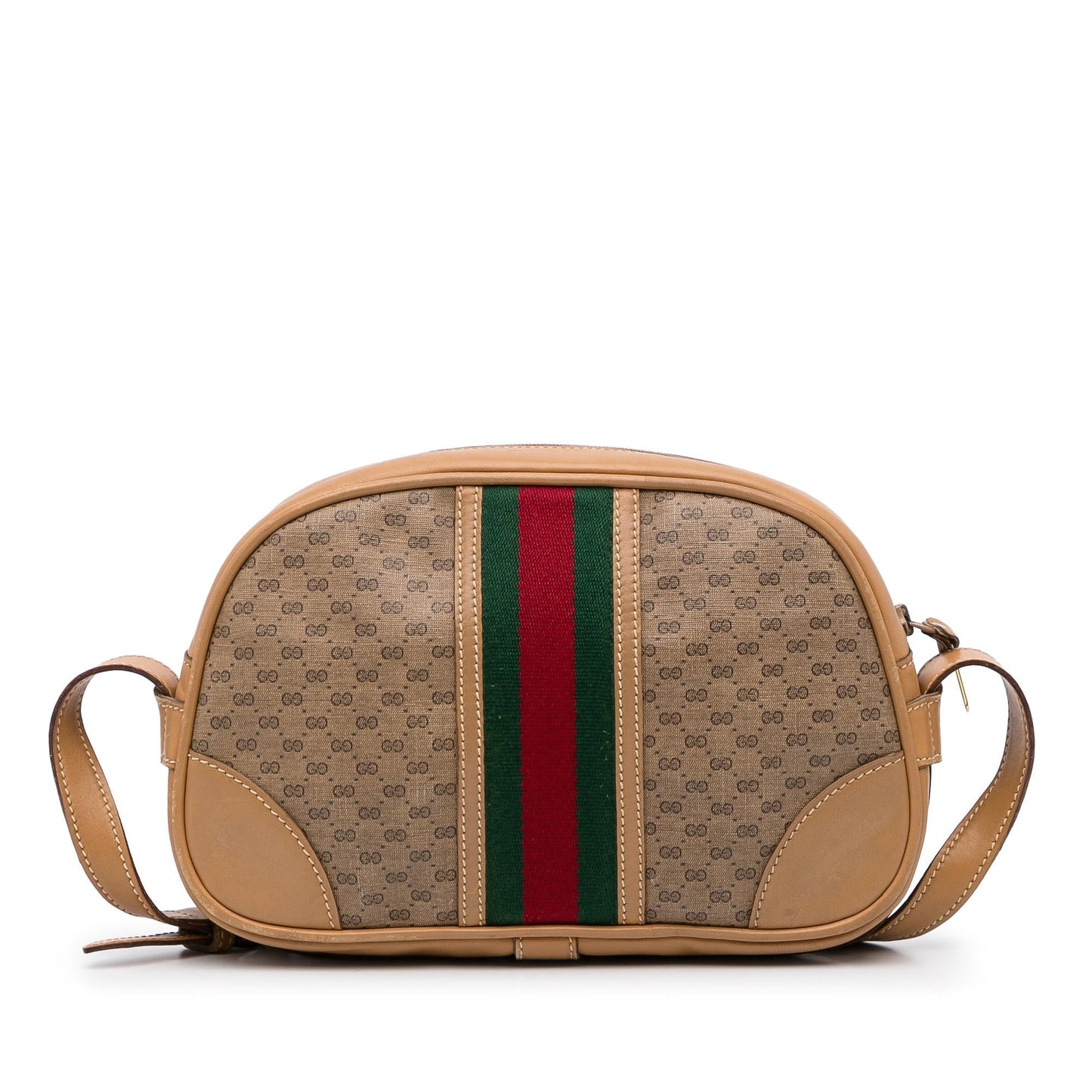 Gucci Micro GG Web SHG-o9I32p Calf Brown Crossbody Bag