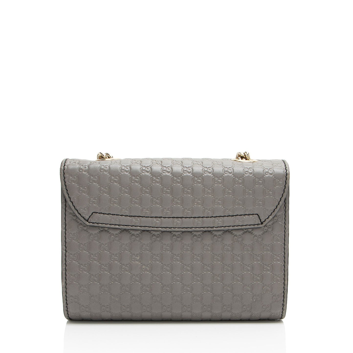 Gucci Microguccissima Emily Leather Grey Mini Crossbody Bag