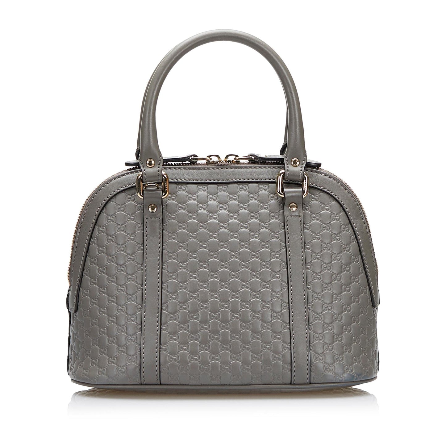 Gucci Microguccissima Dome SHG-MPIMWh Calf Grey Mini Satchel Bag