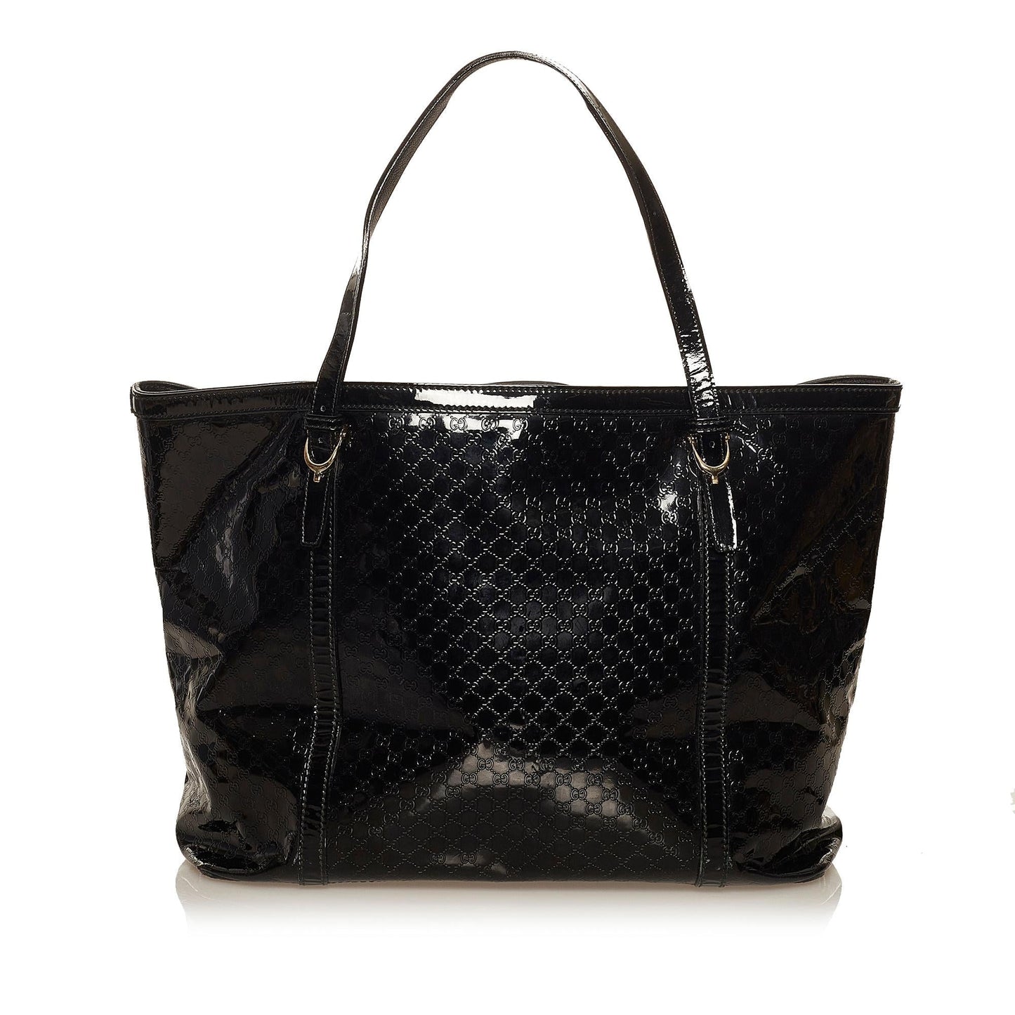 Gucci Microguccissima Nice SHG Leather Patent Black Tote Bag Bag Shg