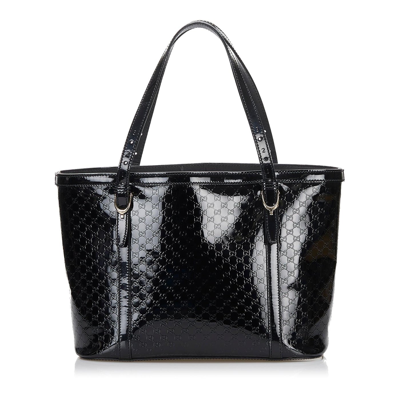 Gucci Microguccissima Nice SHG Leather Patent Black Tote Bag