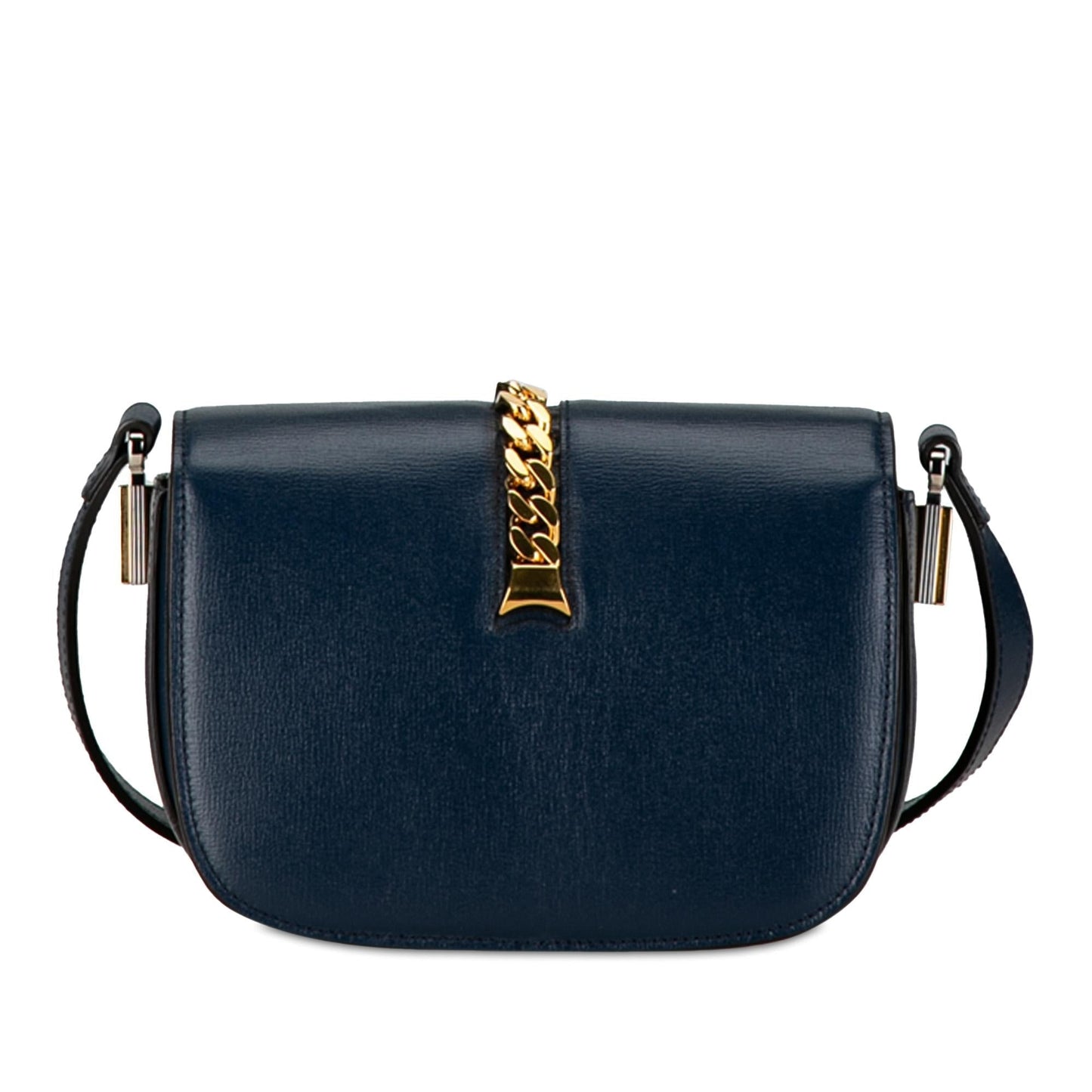 Gucci Sylvie SHG-OYMfne Leather Calf Blue Mini Crossbody Bag
