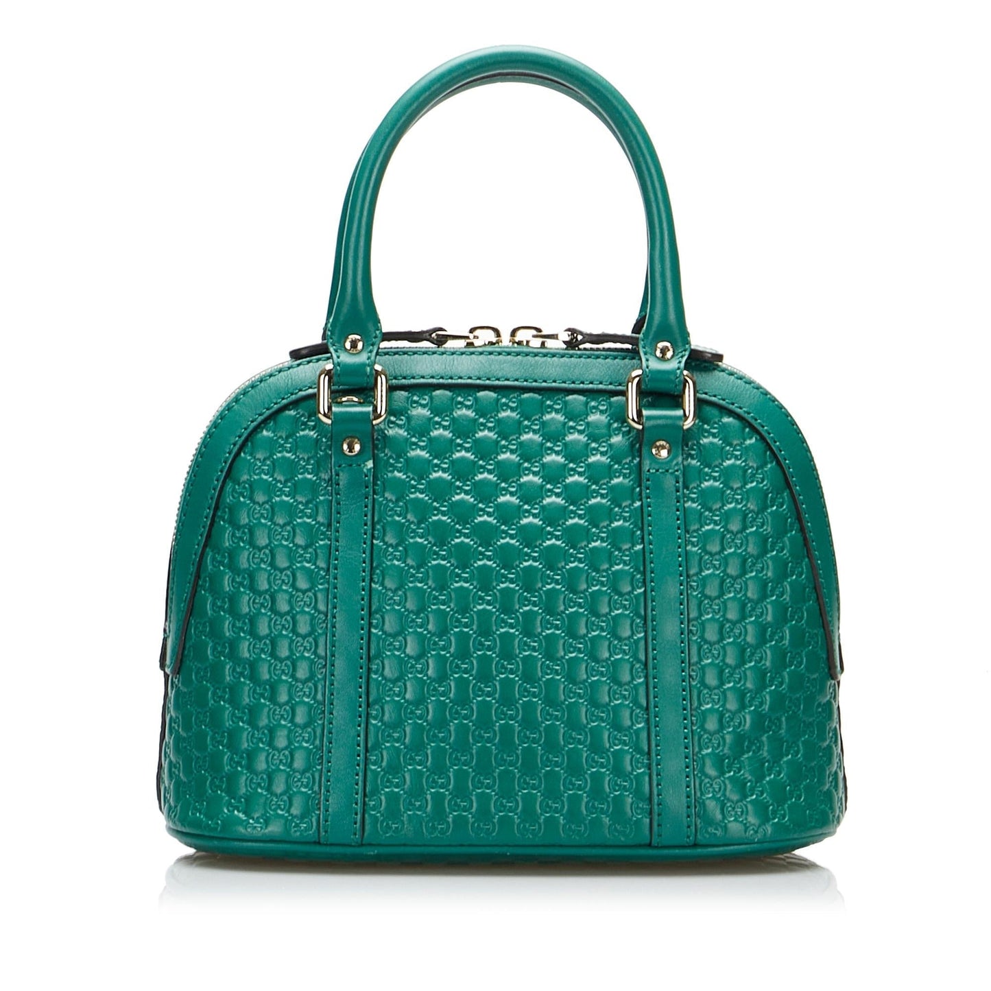 Gucci Microguccissima Dome SHG-0O0L9R Calf Green Mini Satchel Bag