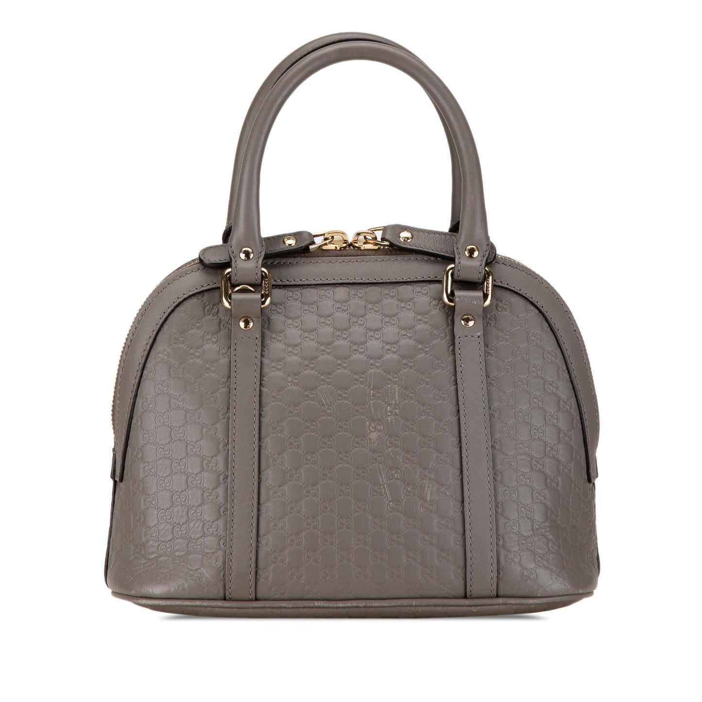 Gucci Microguccissima Dome SHG-UUwiLT Calf Grey Mini Satchel Bag