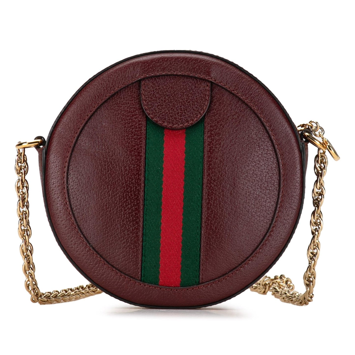Gucci Round Ophidia SHG-1IdXbq Leather Calf Red Mini Crossbody Bag