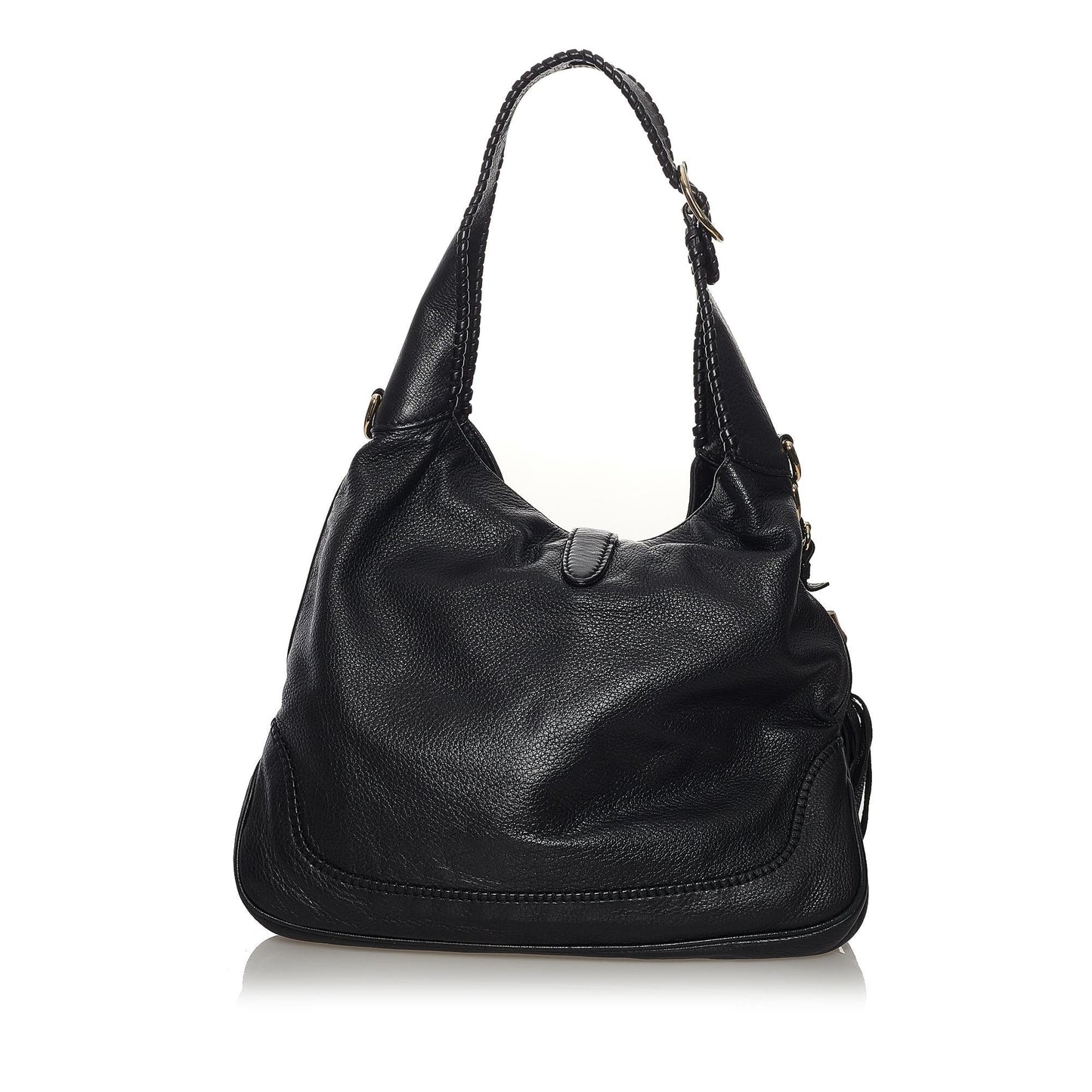 Gucci New Jackie SHG Leather Calf Black Satchel Bag