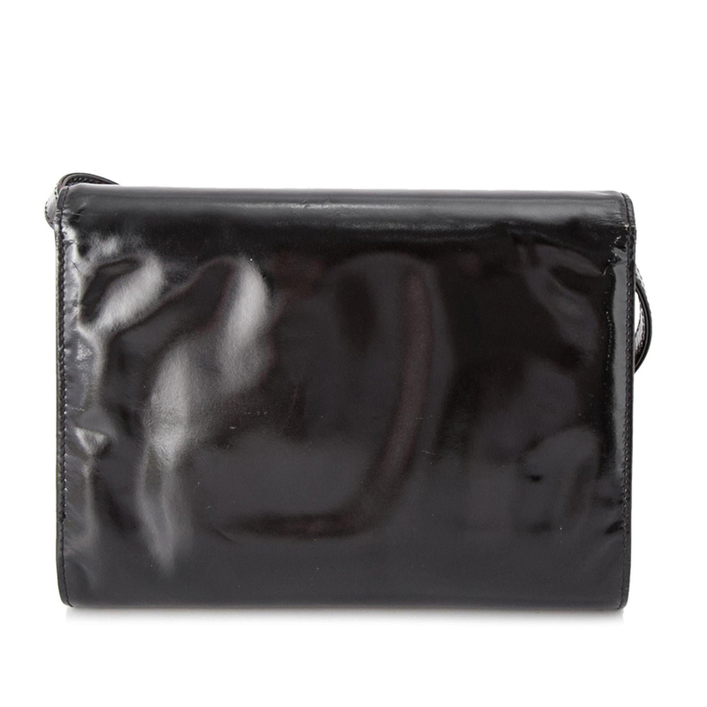 Gucci SHG-SF1CzA Leather Patent Calf Black Crossbody Bag
