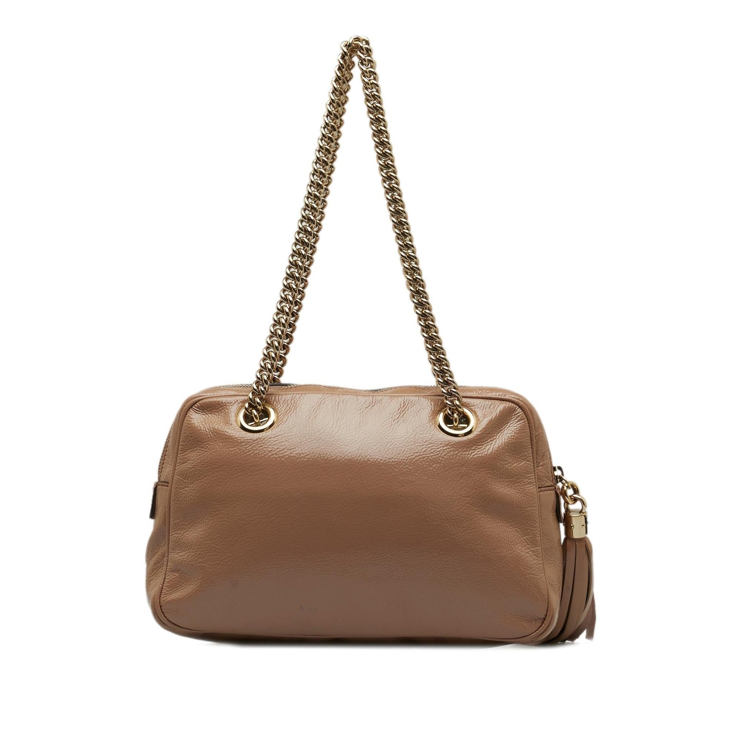 Gucci Soho SHG-5O1EoQ Leather Patent Brown Chain Shoulder Bag