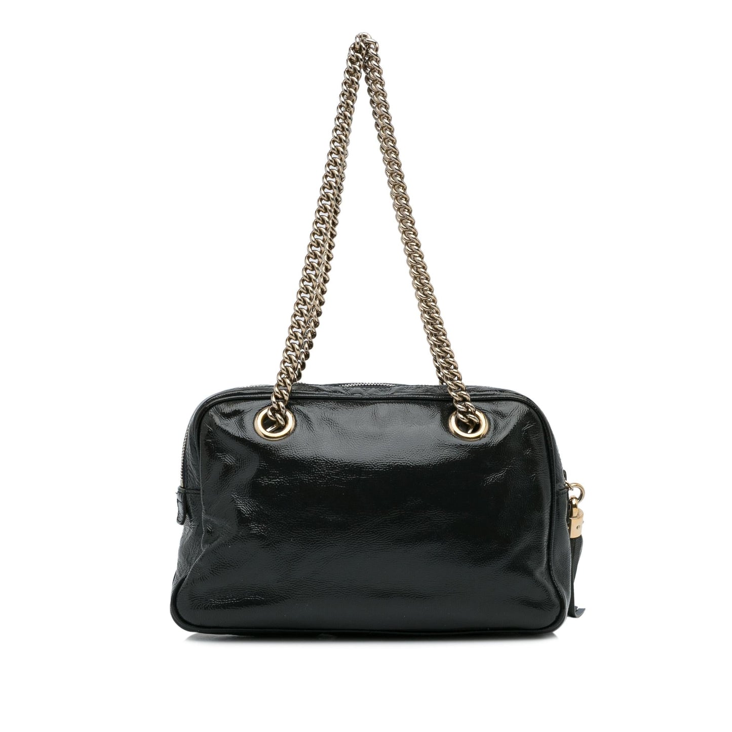 Gucci Soho SHG-EHEZ8m Leather Patent Black Chain Shoulder Bag