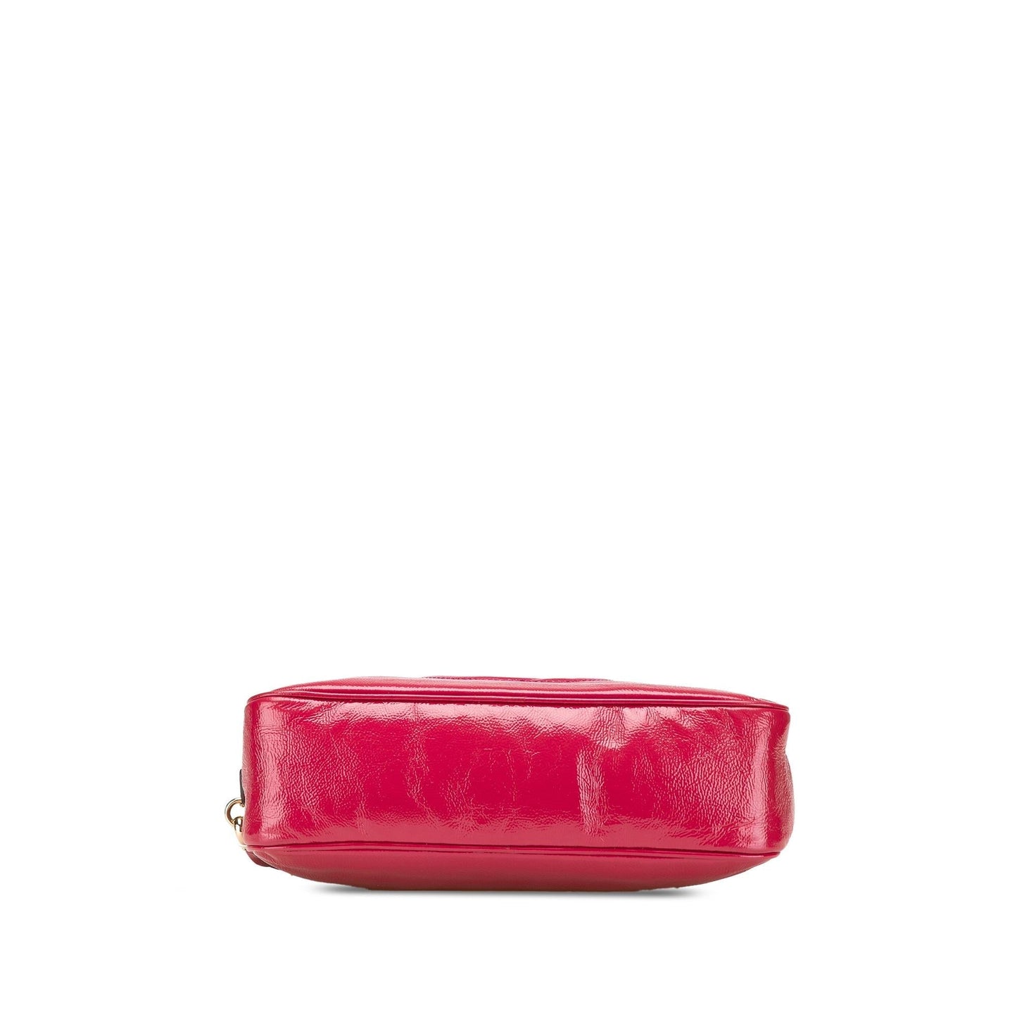 Gucci Soho Zip Leather Patent Pink Chain Shoulder Bag