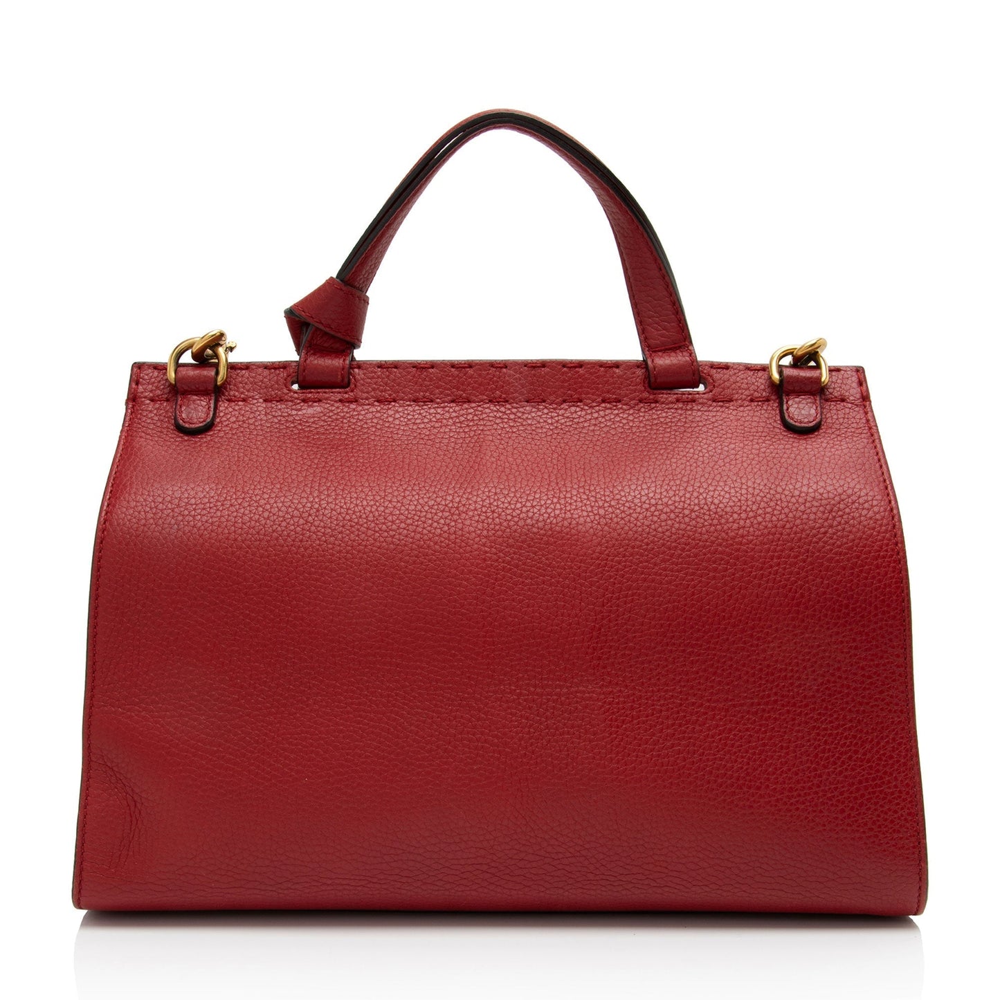 Gucci Pebbled GG Marmont SHF-1wwBC0 Leather Red Top Handle Shoulder Bag