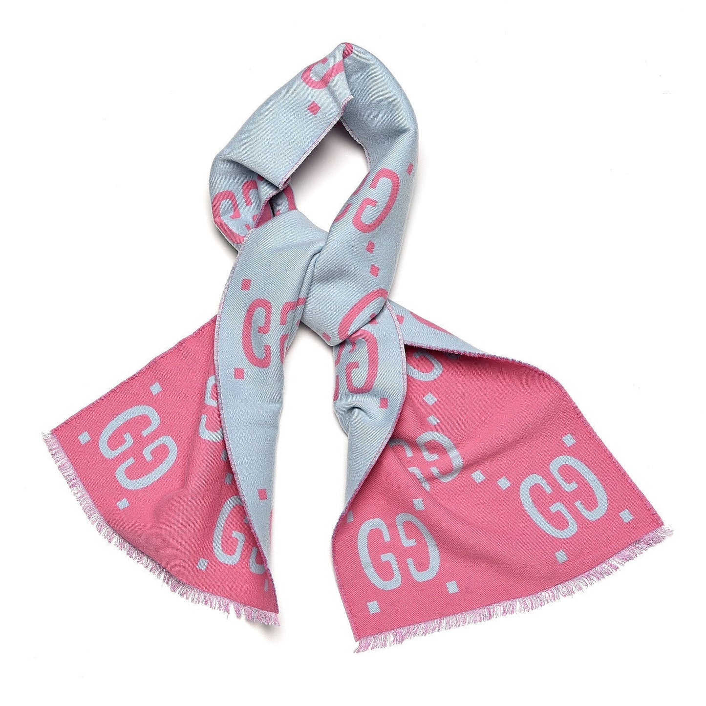 Gucci GG SILK JACQUARD SCRAF Monogram Wool Apparel