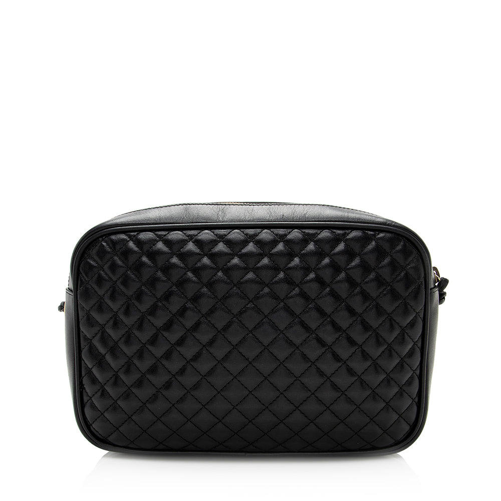 Gucci Trapuntata SHF Quilted Leather Nylon Black Crossbody Bag Bag Shf