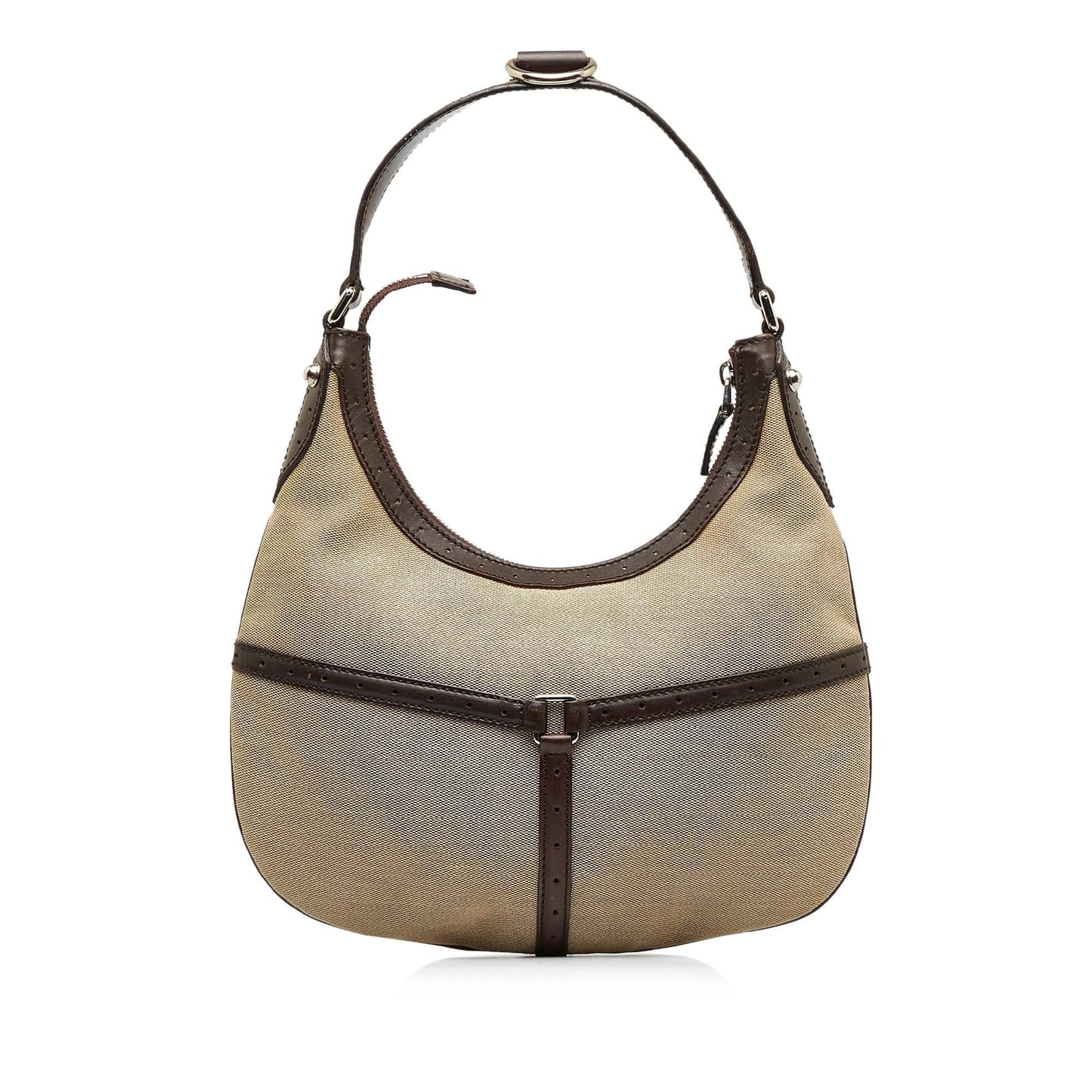 Gucci Reins Web SHG-rDthGg Canvas Brown Shoulder Bag