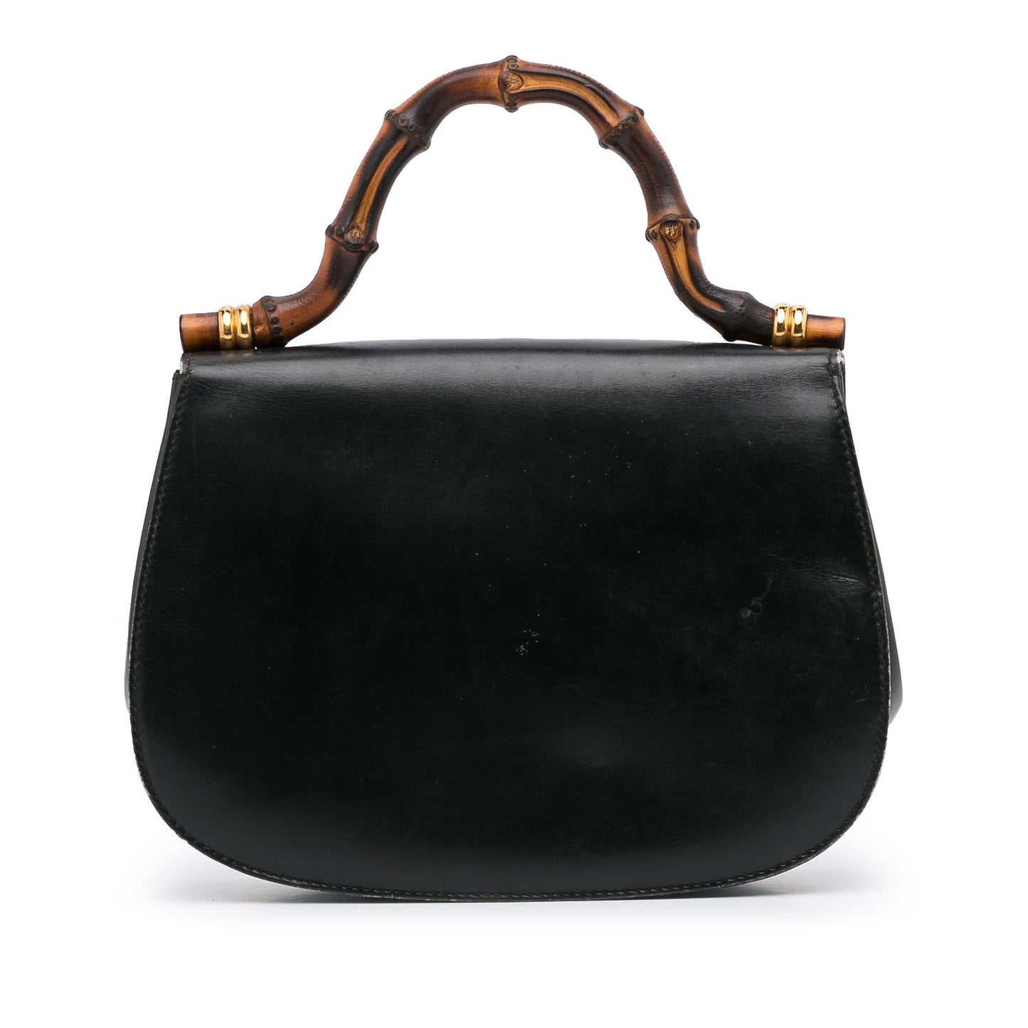 Gucci Bamboo Top Handle SHG-Zsc6X0 Calf Black Small Flap Satchel Bag