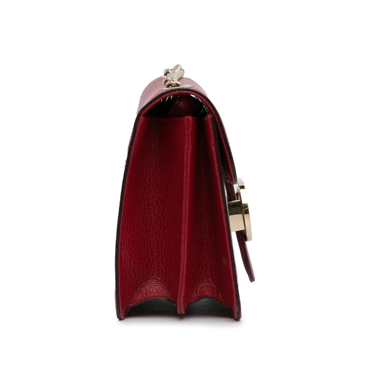 Gucci Dollar Interlocking G SHG-rNVwnt Calf Red Small Crossbody Bag