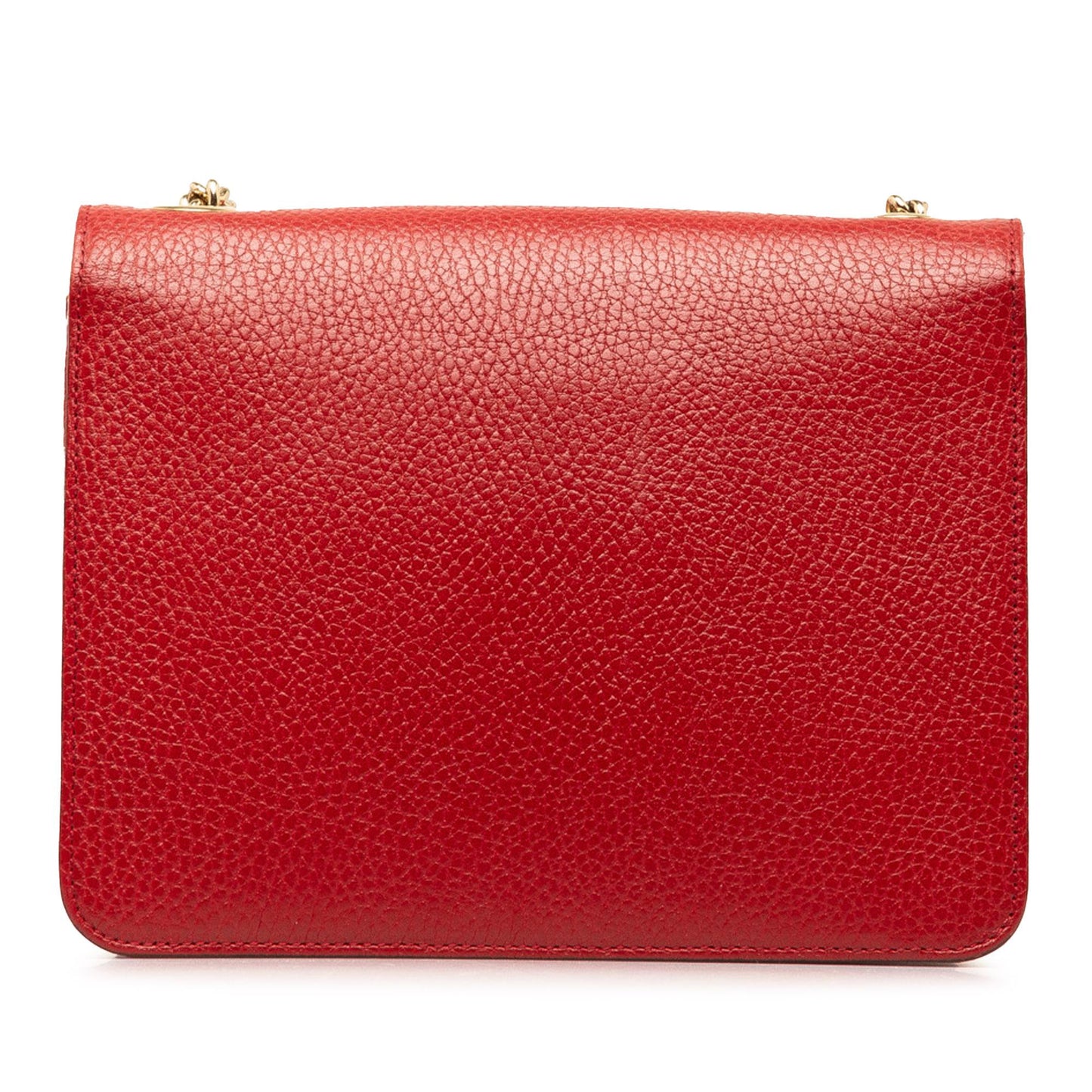 Gucci Dollar Interlocking G SHG-yGw40P Calf Red Small Crossbody Bag