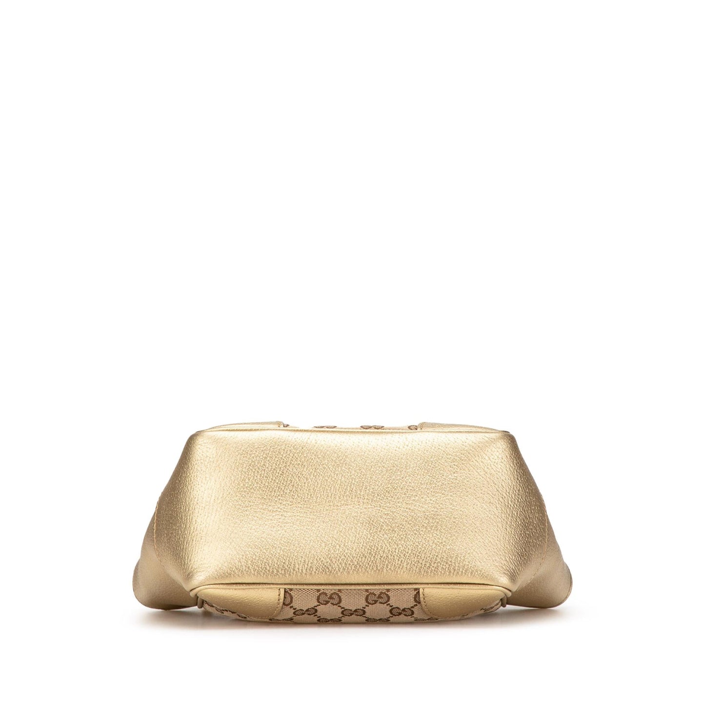 Gucci GG Bree Canvas Brown Gold Small Satchel Bag