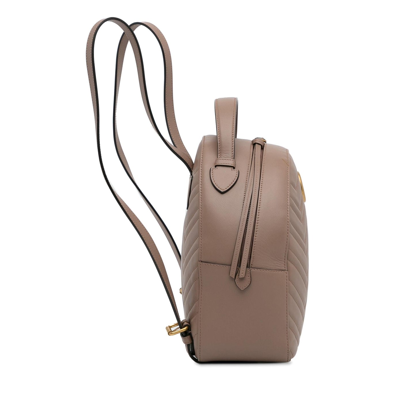 Gucci GG Marmont Backpack SHG-6nZ2to Matelasse Calf Brown Small
