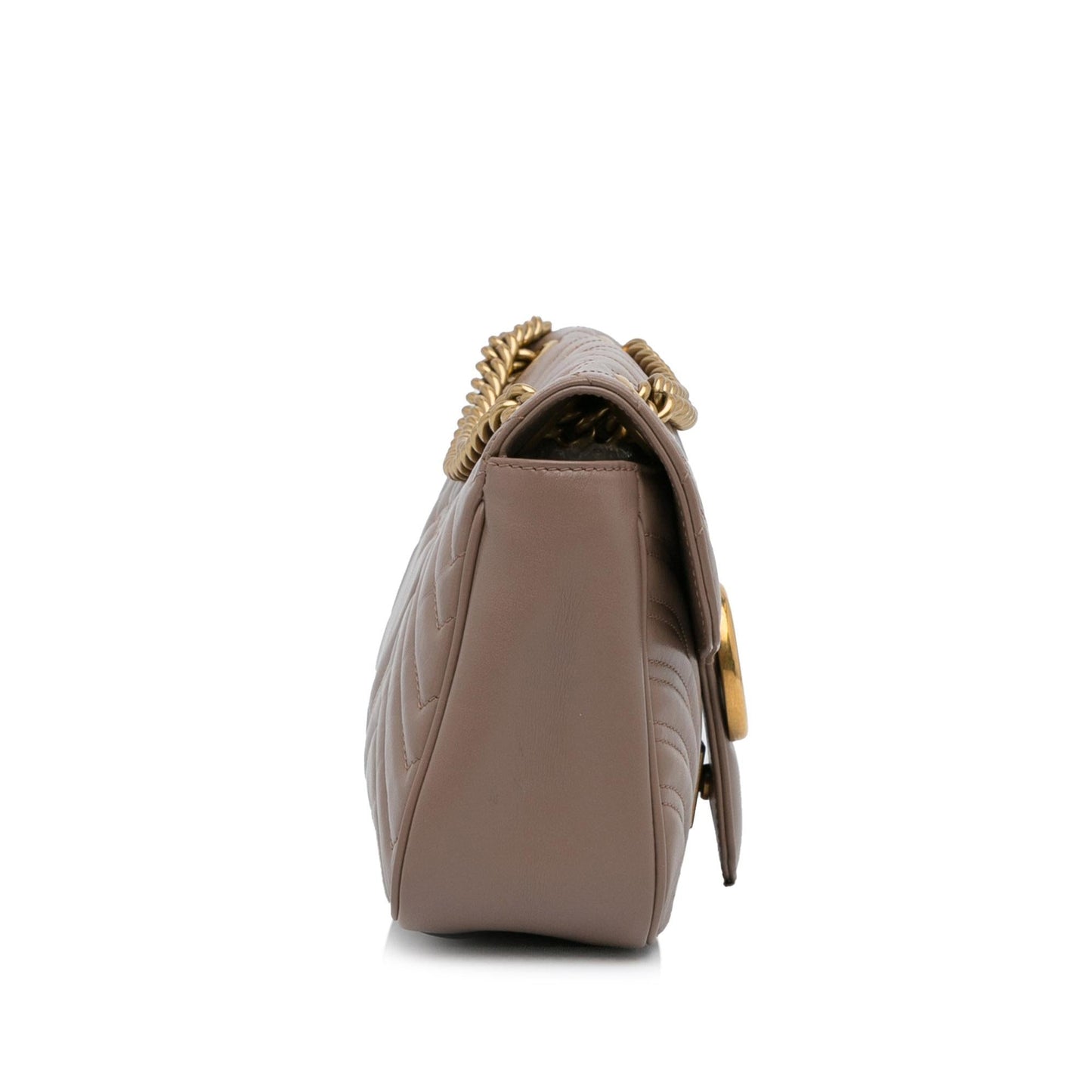 Gucci GG Marmont SHG-t4eeYH Matelasse Calf Brown Small Crossbody Bag