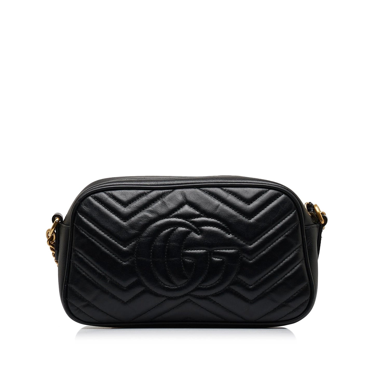Gucci GG Marmont SHG-RvNR1F Matelasse Calf Black Small Crossbody Bag
