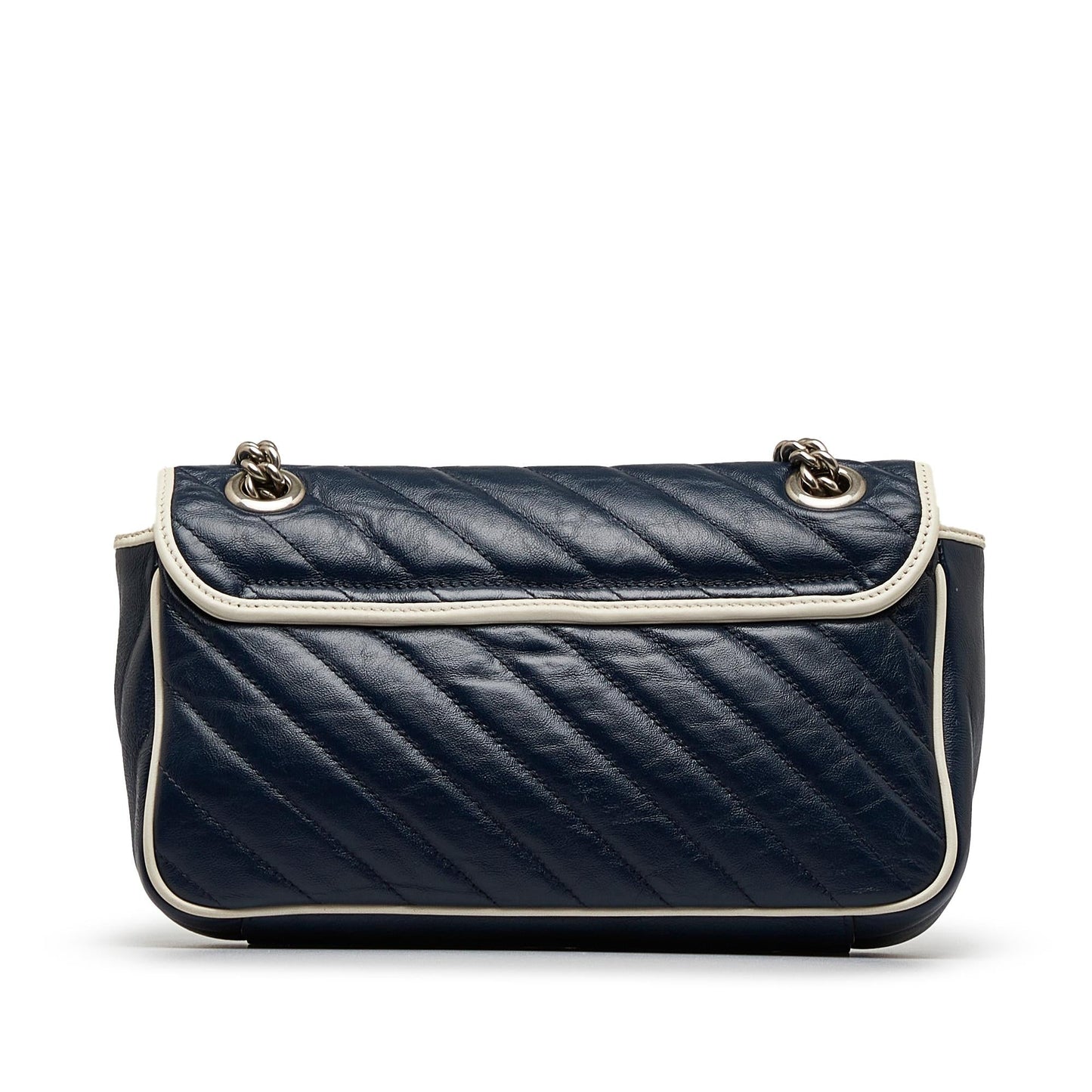 Gucci GG Marmont Torchon SHG-dHxU09 Matelasse Leather Calf Blue Crossbody Bag