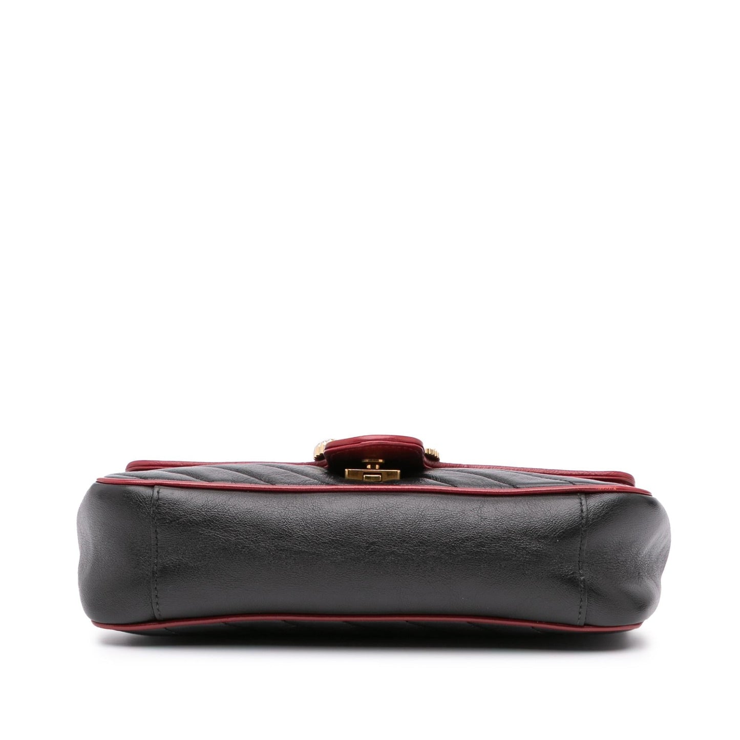 Gucci GG Marmont Torchon Flap Matelasse Leather Calf Black Crossbody Bag Flap Crossbody