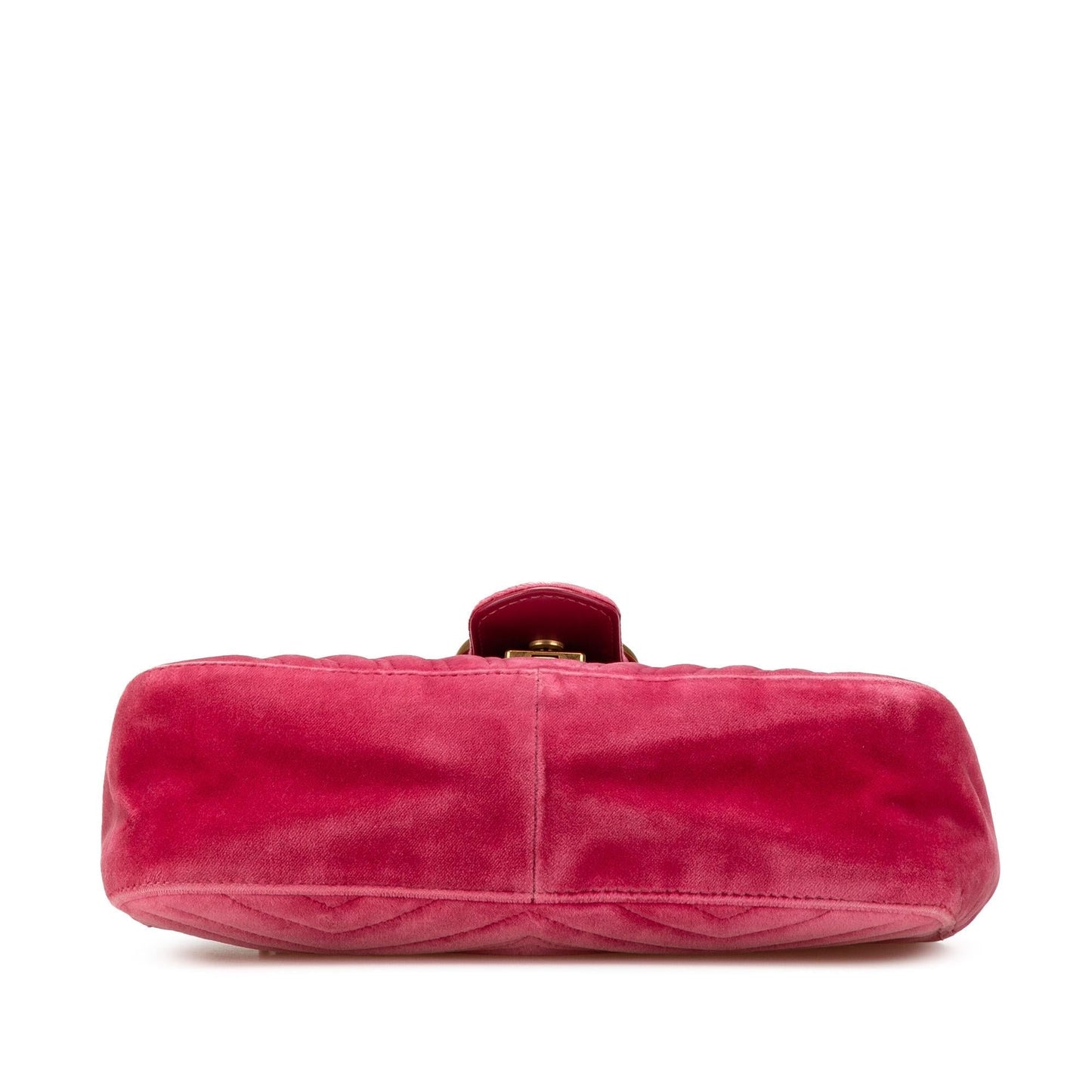 Gucci GG Marmont Velvet Matelasse Pink Small Flap Crossbody Bag