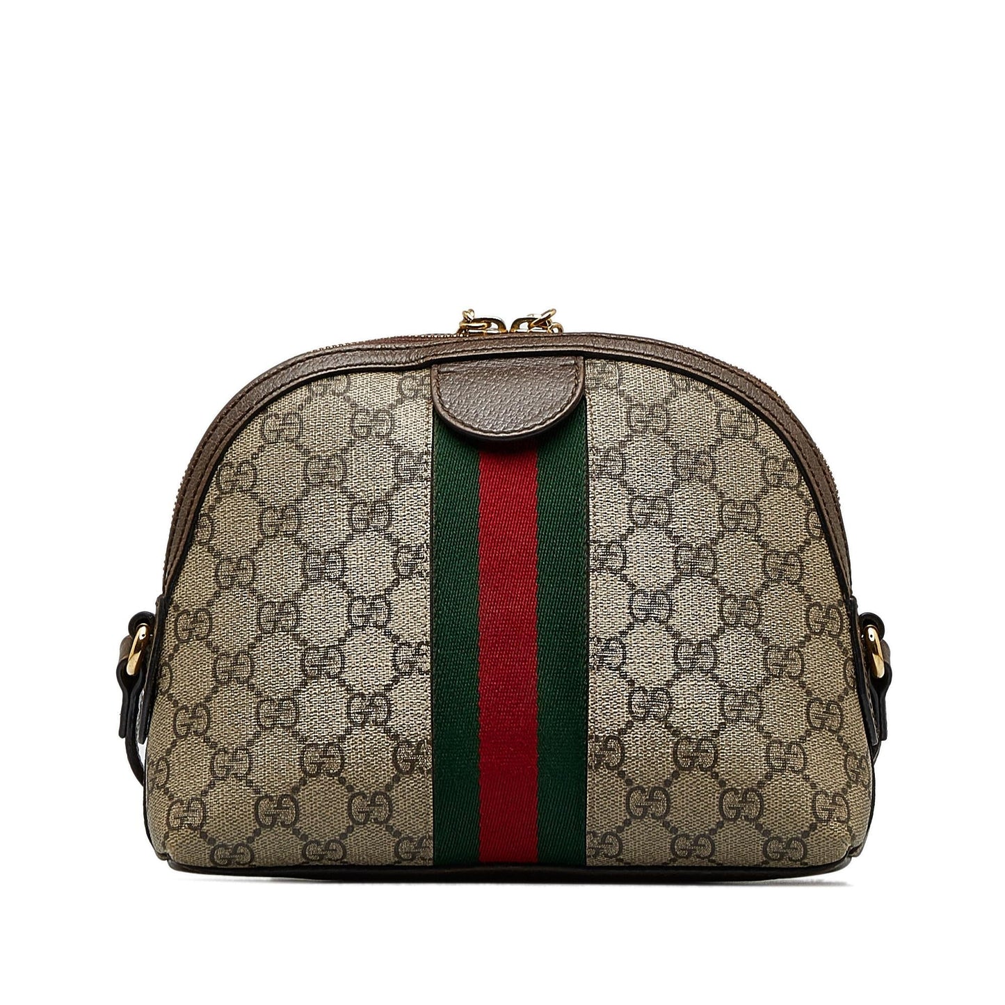 Gucci GG Supreme Ophidia Dome SHG-bGG5IQ Canvas Calf Brown Small Crossbody Bag