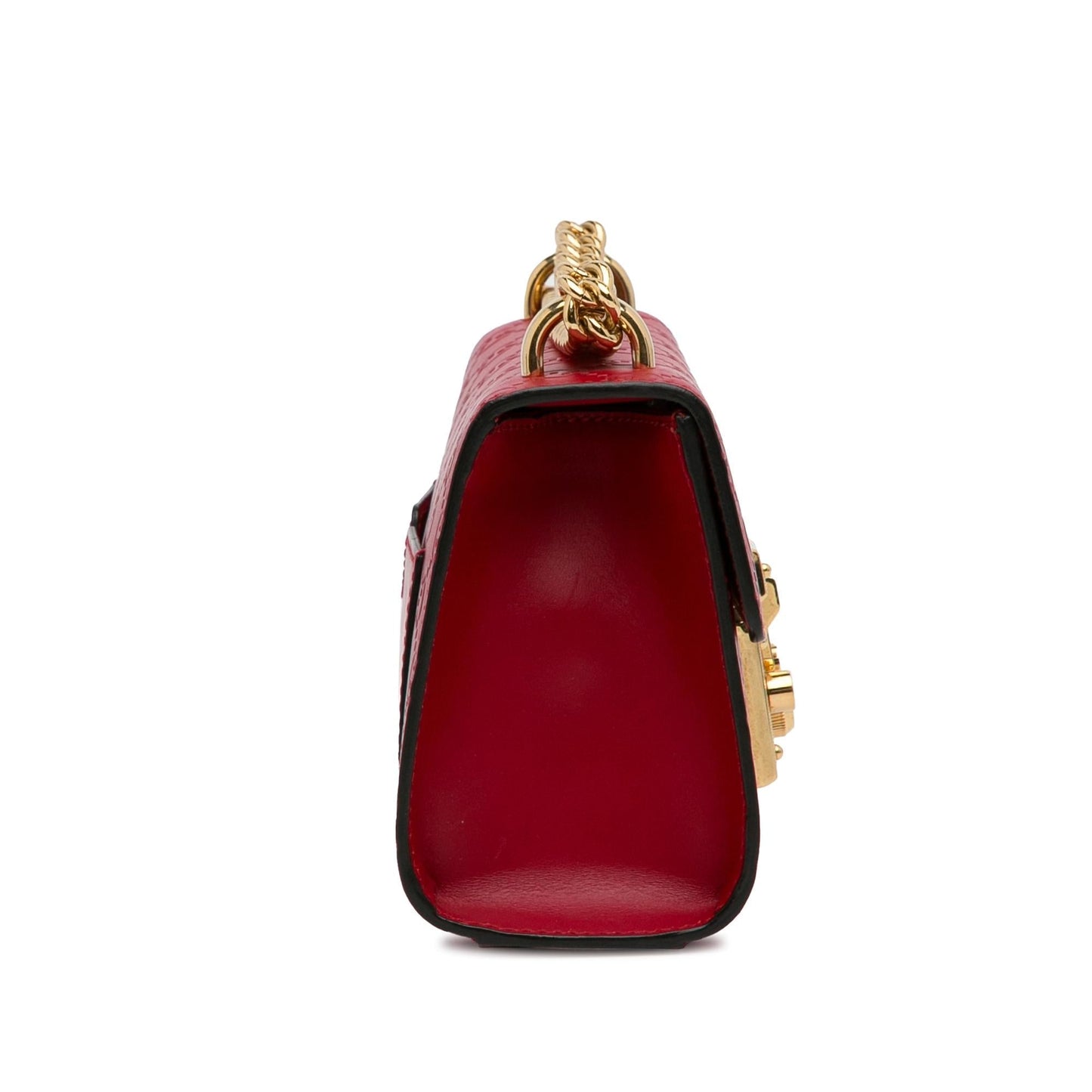 Gucci Guccissima Padlock SHG-XCo2UJ Calf Red Small Shoulder Bag