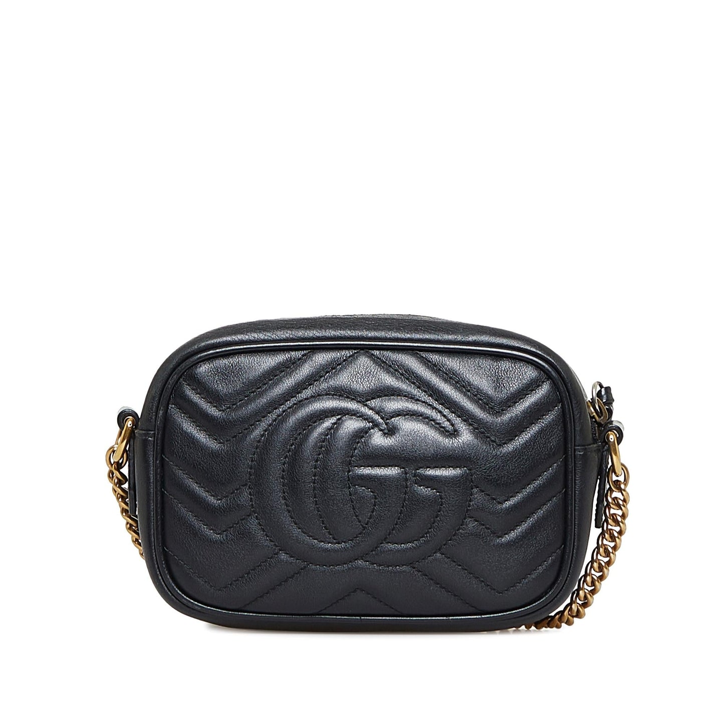 Gucci Marmont Camera SHG-LqYqXu Calf Black Small Crossbody Bag