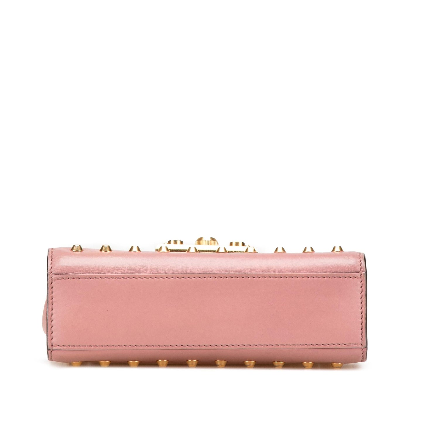 Gucci Pearl Studded Padlock Leather Small Crossbody Bag