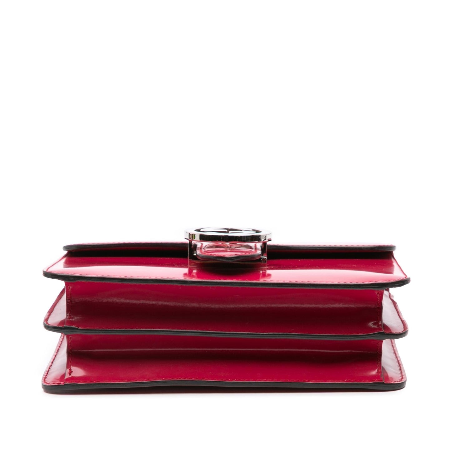 Gucci Polished Interlocking G Dollar Calf Calfskin Red Small Crossbody Bag Crossbody 3