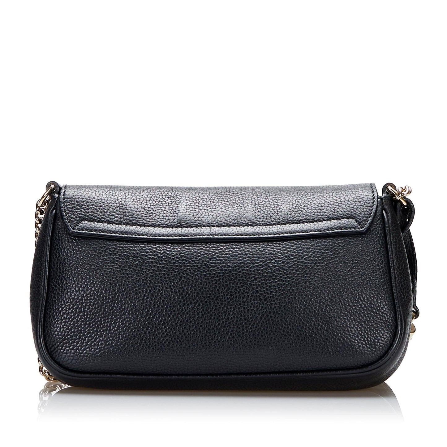 Gucci Soho SHG-hBJ0wb Calf Black Chain Flap Crossbody Bag