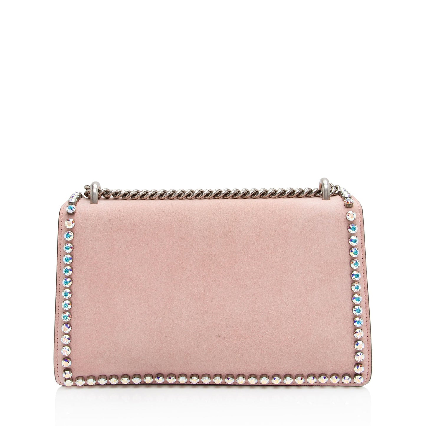 Gucci Crystal Dionysus SHF-hnxJiv Leather Suede Pink Small Shoulder Bag