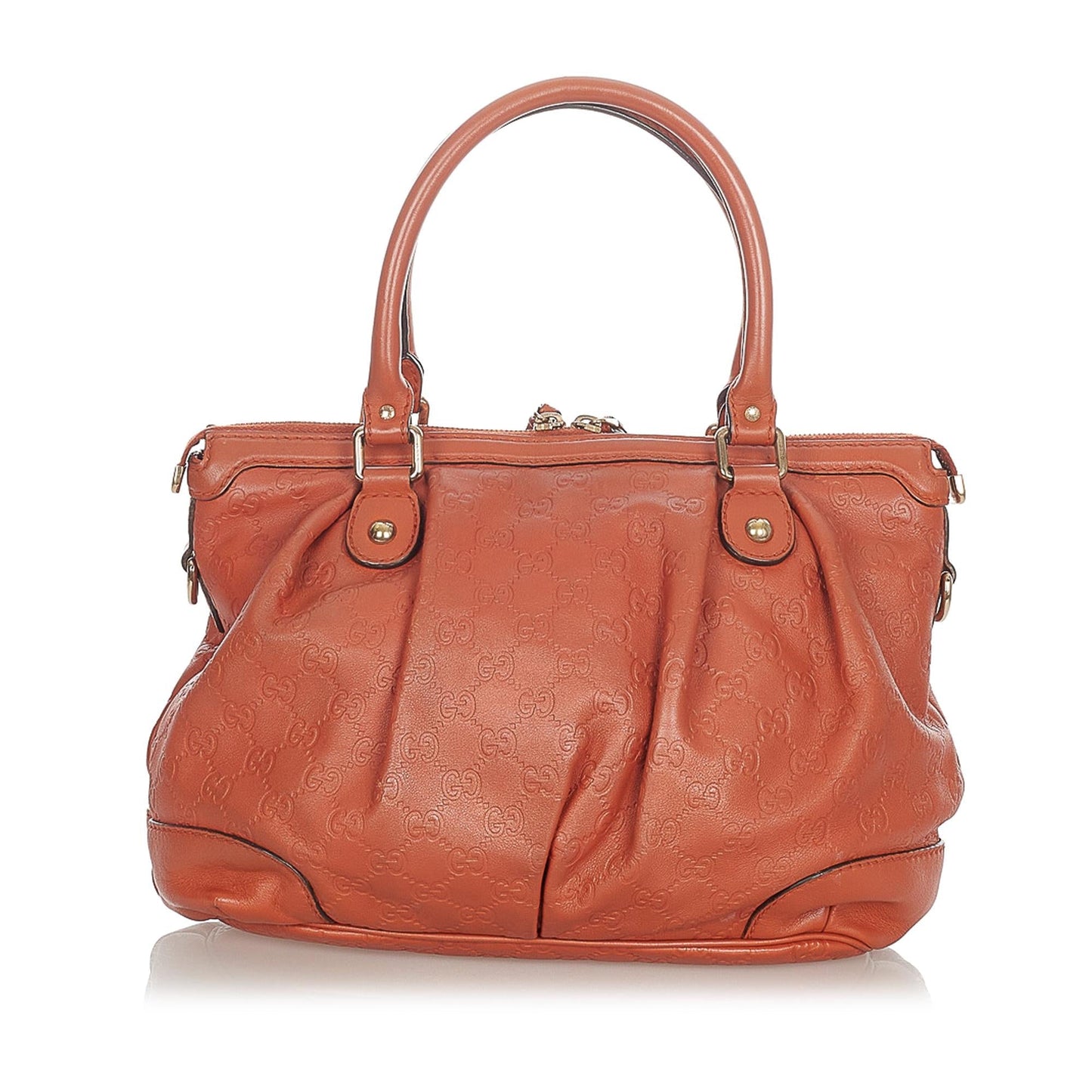 Gucci Sukey SHG Leather Calf Orange Satchel Bag