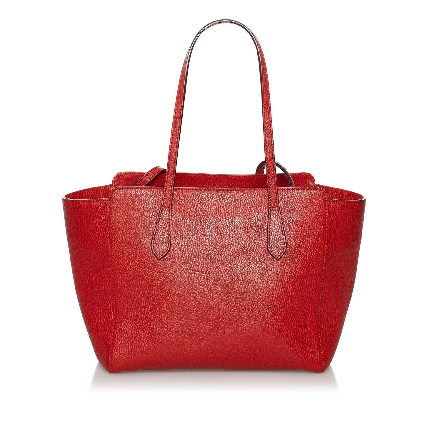 Gucci Swing SHG Leather Calf Red Tote Bag 4