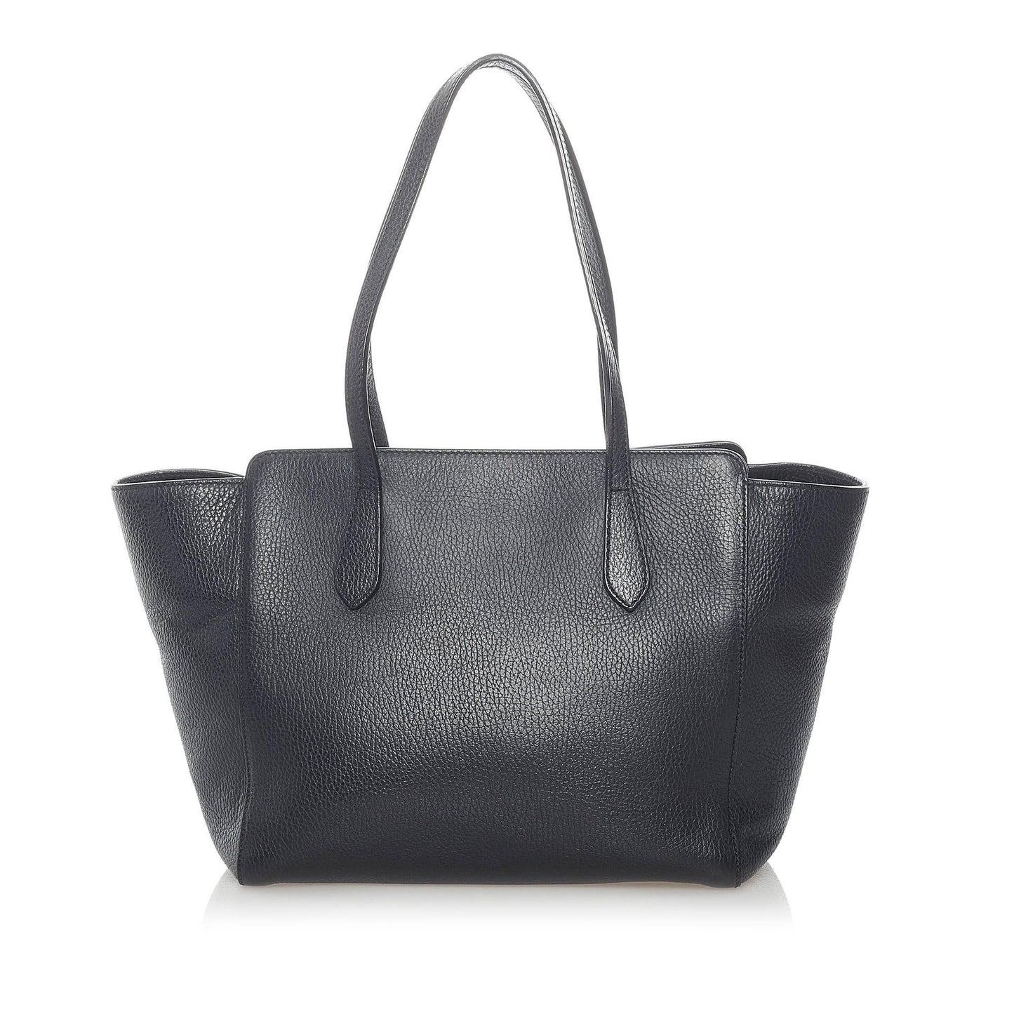 Gucci Swing SHG Leather Calf Black Tote Bag