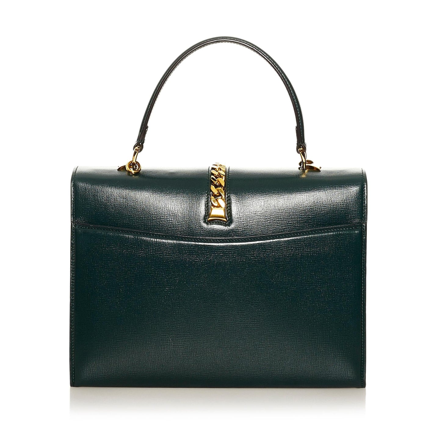 Gucci Sylvie SHG-wXrkS4 Leather Calf Green Satchel Bag