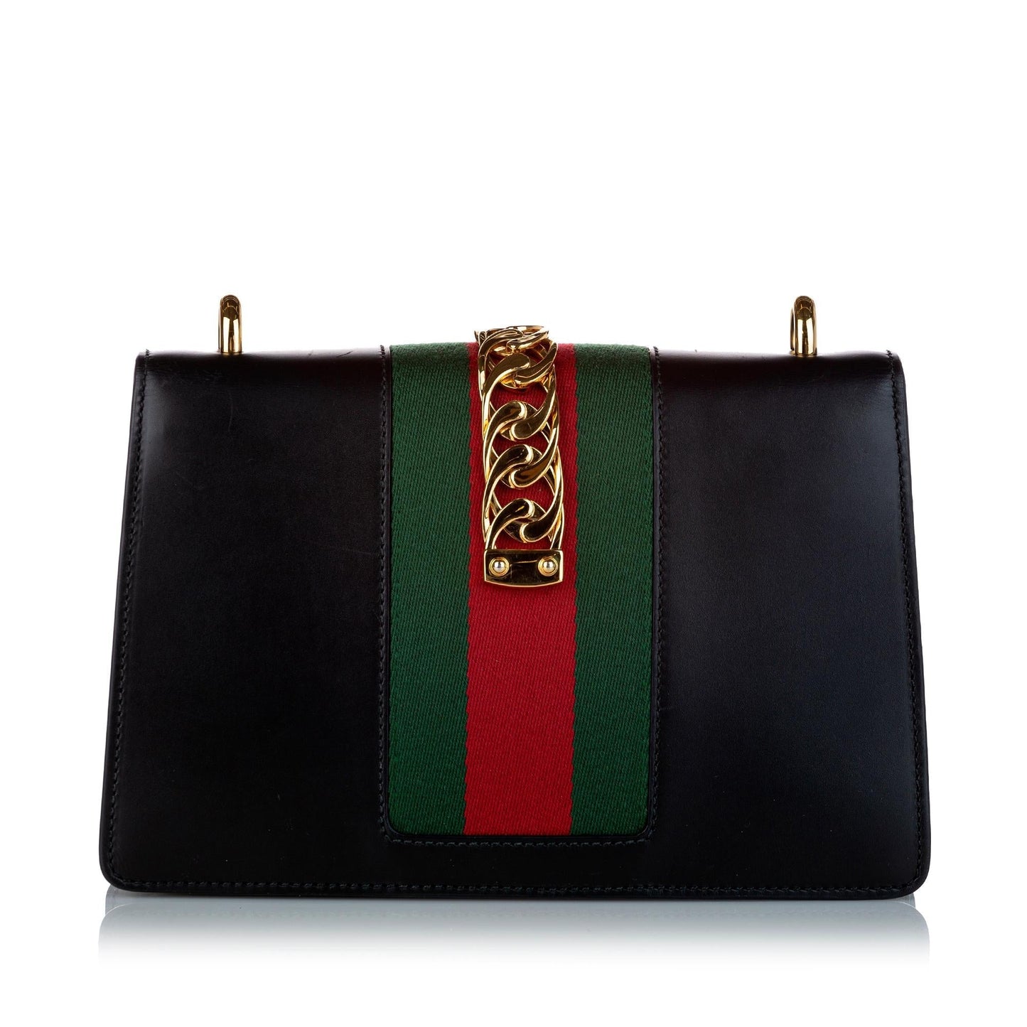 Gucci Sylvie SHG Leather Calf Black Shoulder Bag