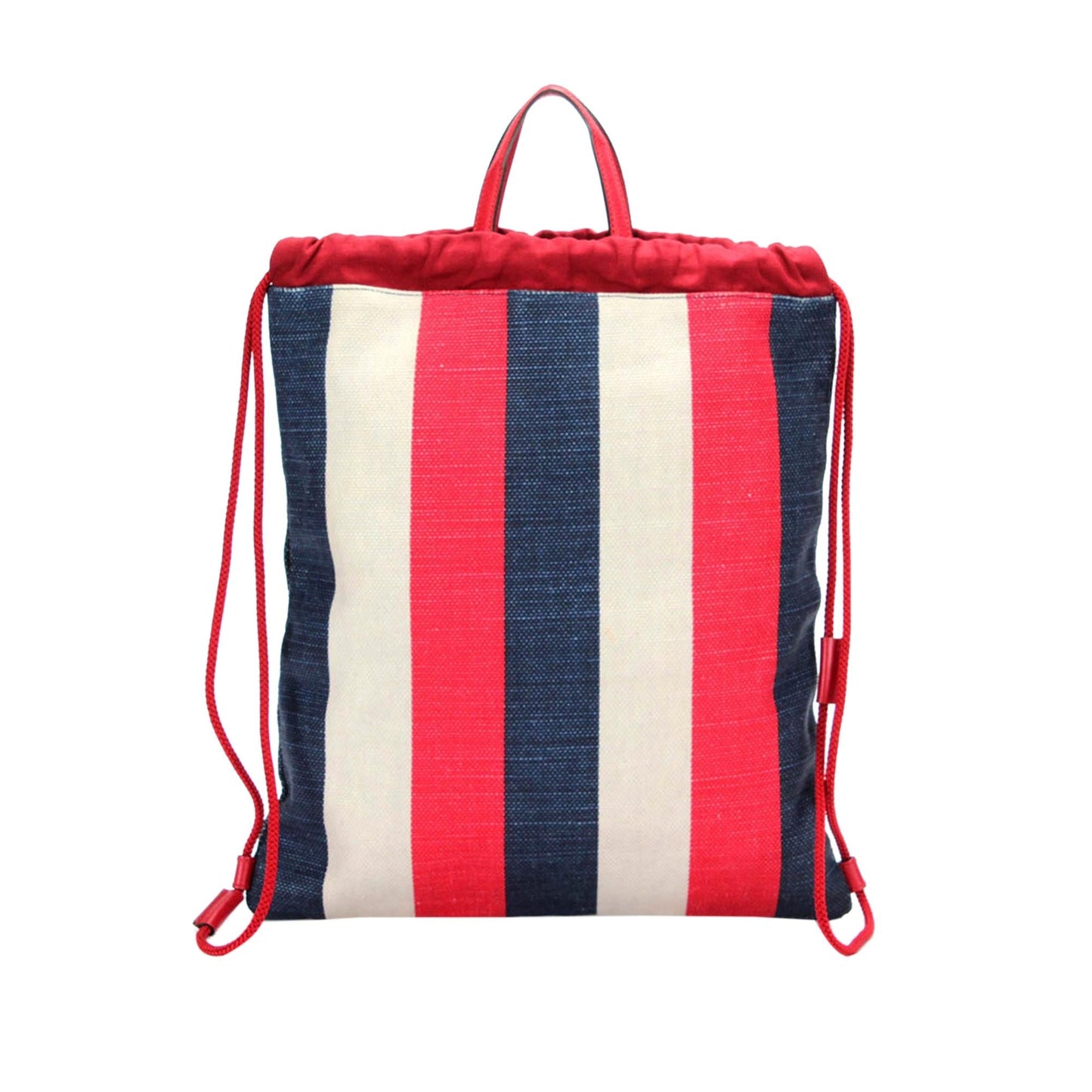 Gucci Sylvie Stripe Drawstring Backpack SHG-q4xOwU Canvas Calf Red Jewelry