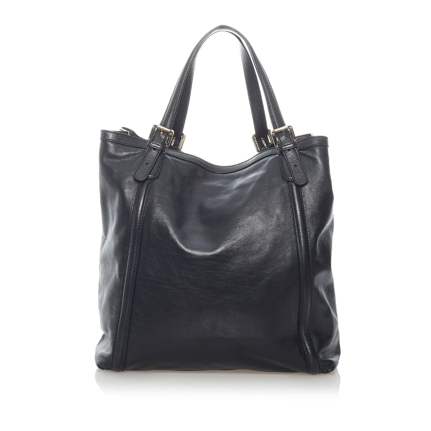 Gucci Web Britt SHG Leather Calf Black Tote Bag