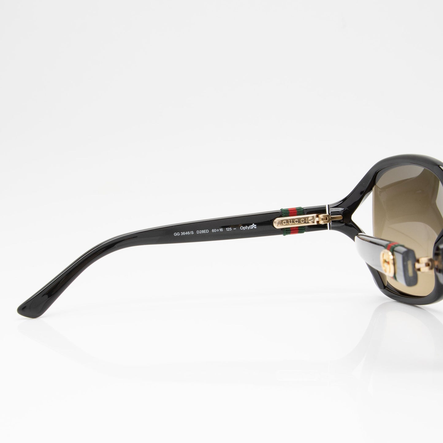 Gucci Oversize Web GG Sunglasses SHF-s2TxN2 Nylon Black Accessory